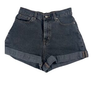 BDG Urban Outfitters Mom High-Rise Denim Shorts Washed Black Cuffed Size 29